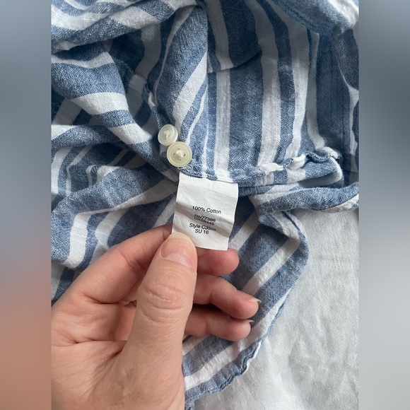 Jcrew chambray striped button up - Picture 8 of 13